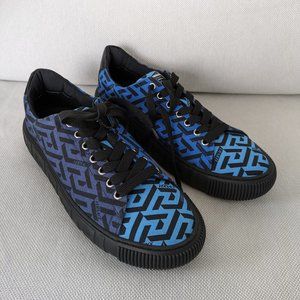 Versace Canvas Printed Sneakers - Blue